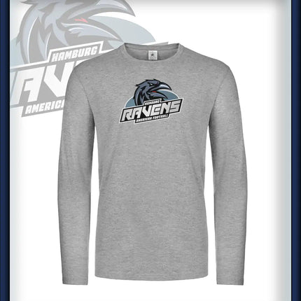 Mann Long Sleeve Druck<br>Logo Brust groß