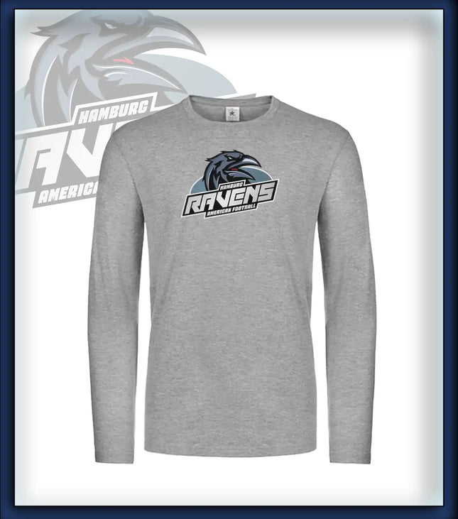 Mann Long Sleeve Druck<br>Logo Brust groß