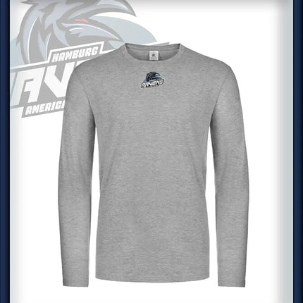 Mann Long Sleeve Druck<br>Logo Brust klein