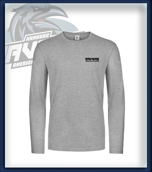 Mann Long Sleeve Druck<br>Schriftzug Brust klein