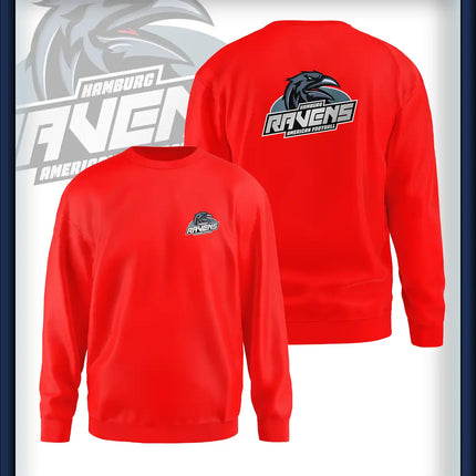 Ravens Crew Neck Druck<br>Logo Brust klein Rücken groß