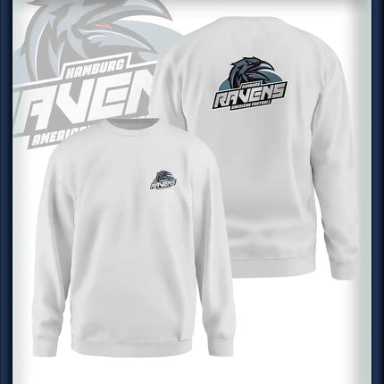 Ravens Crew Neck Druck<br>Logo Brust klein Rücken groß