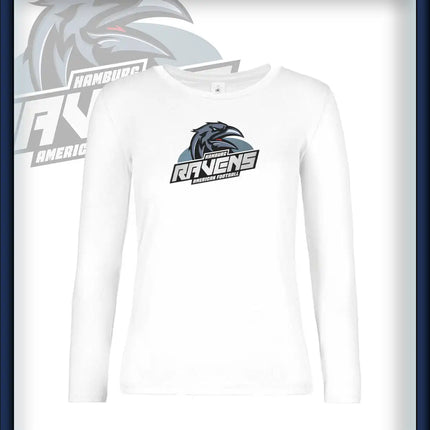 Frau Long Sleeve Druck<br>Logo Brust groß