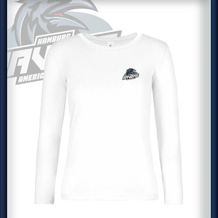 Frau Long Sleeve Druck<br>Logo Brust klein