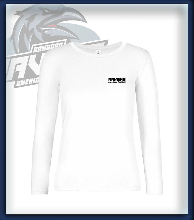 Frau Long Sleeve Druck<br>Schriftzug Brust klein